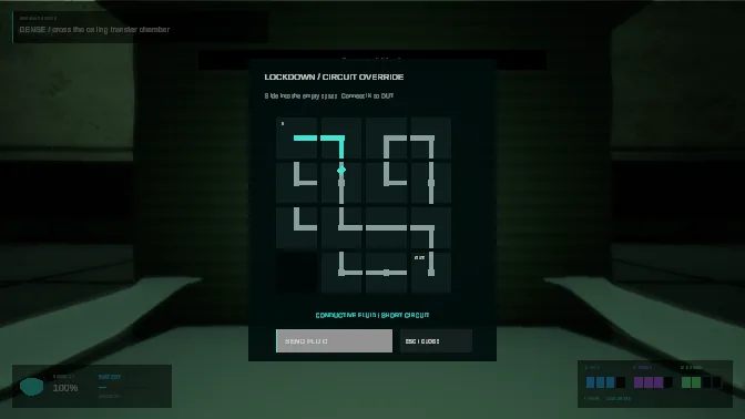 Lockdown / Circuit Override conductive fluid puzzle