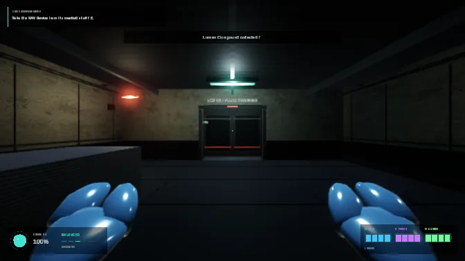 LCZ-02 Fluid Training corridor and closed containment door