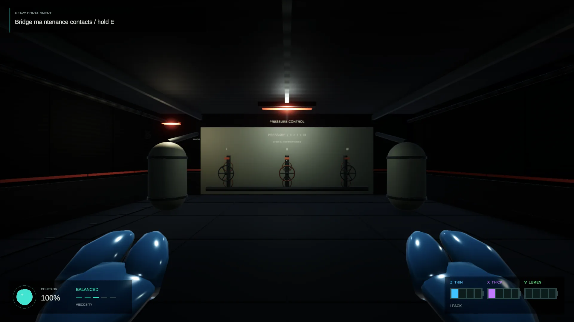 Heavy Containment pressure control room and valve sequence puzzle
